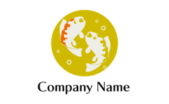 戯れる2匹の鯉