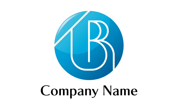 B・R・アルファベット・イニシャル・モダンをイメージしたロゴデザイン