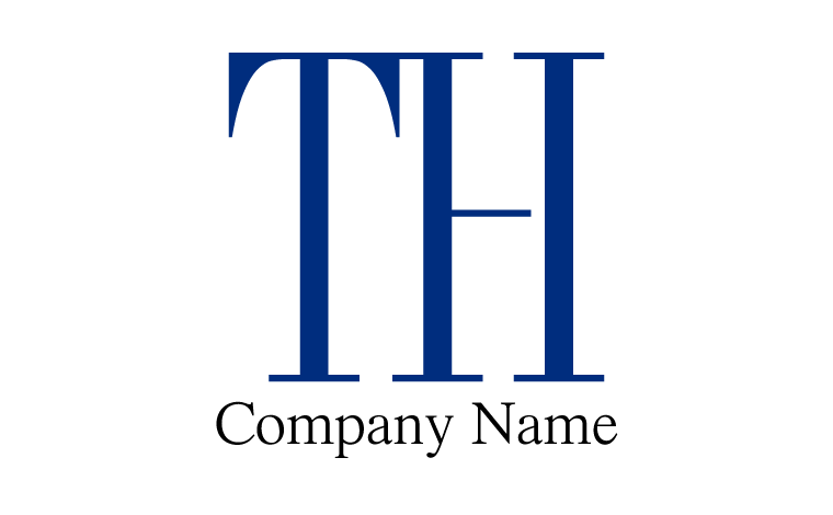 T・H・アルファベット・イニシャル・シンプルをイメージしたロゴデザイン