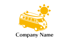 常夏の太陽とワンボックスカー