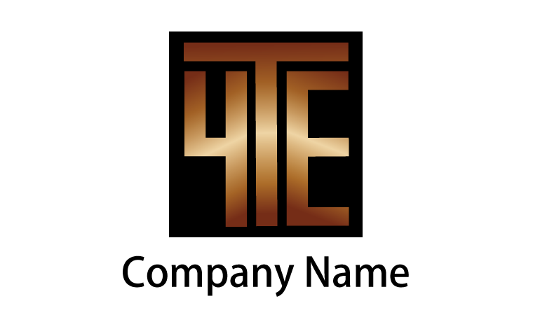 四角形・YTE・アルファベット・イニシャル・モダンをイメージしたロゴデザイン