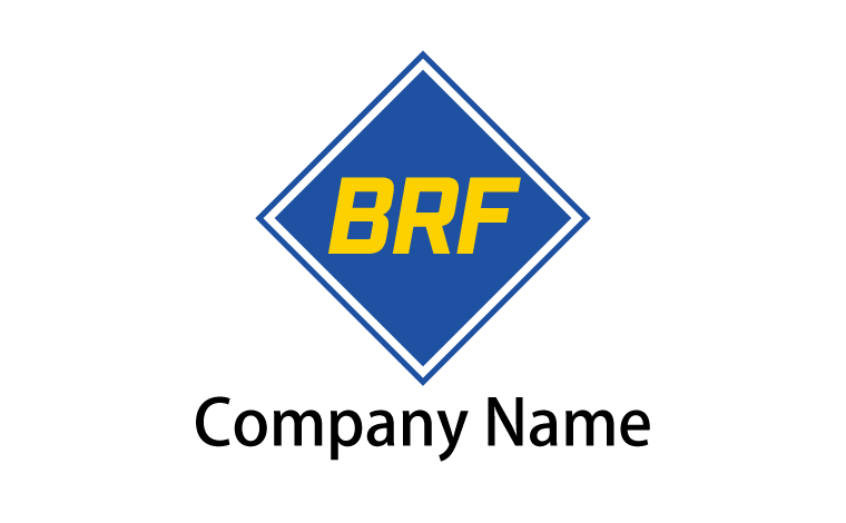 BRF・アルファベット・イニシャル・シンプル・旗をイメージしたロゴデザイン