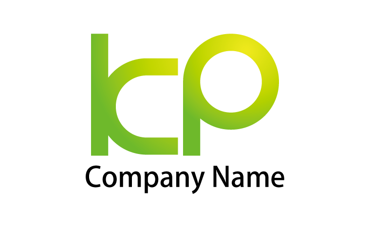 K・P・アルファベット・丸い・かわいいをイメージしたロゴデザイン