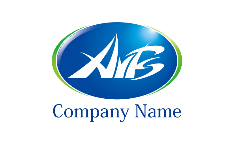 楕円形・AFS・アルファベット・光沢感・安定をイメージしたロゴデザイン
