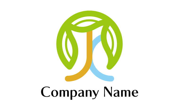 J・M・木・植物・個性的をイメージしたロゴデザイン