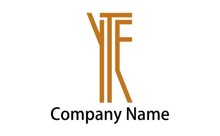 YTF・アルファベット・長い・シンプル・個性をイメージしたロゴデザイン