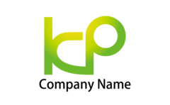 K・P・アルファベット・イニシャル・シンプルをイメージしたロゴデザイン