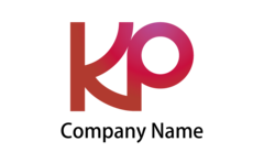K・P・アルファベット・イニシャル・シンプルをイメージしたロゴデザイン
