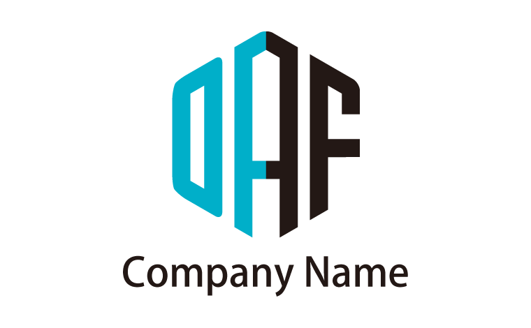 OAF・アルファベット・イニシャル・立体的・スタイリッシュをイメージしたロゴデザイン