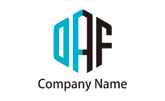 OAF・アルファベット・イニシャル・立体的・スタイリッシュをイメージしたロゴデザイン