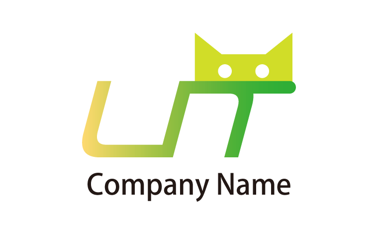 UT・アルファベット・イニシャル・猫・かわいいをイメージしたロゴデザイン