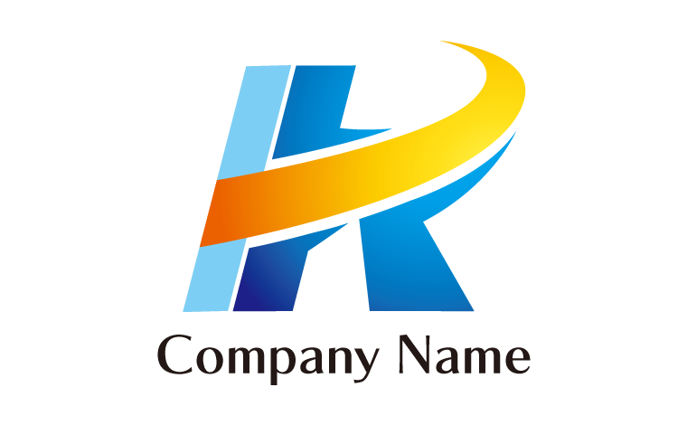 K・R・アルファベット・向上・成長をイメージしたロゴデザイン