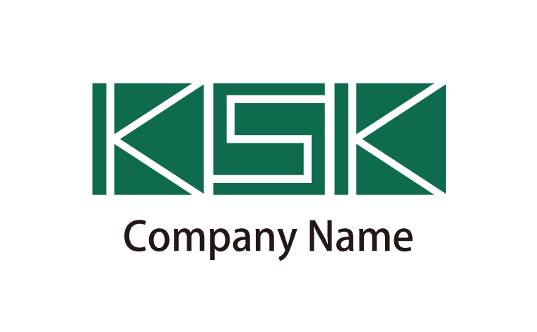 KSK・アルファベット・イニシャル・四角形・スタイリッシュをイメージしたロゴデザイン