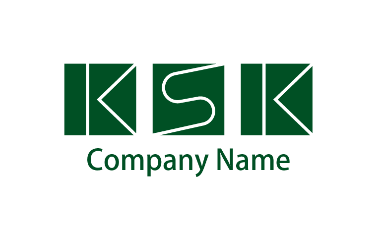 KSK・アルファベット・イニシャル・四角形・スタイリッシュをイメージしたロゴデザイン