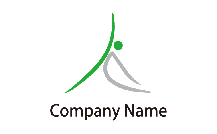 人・スリム・健康・エクササイズ・ヨガをイメージしたロゴデザイン