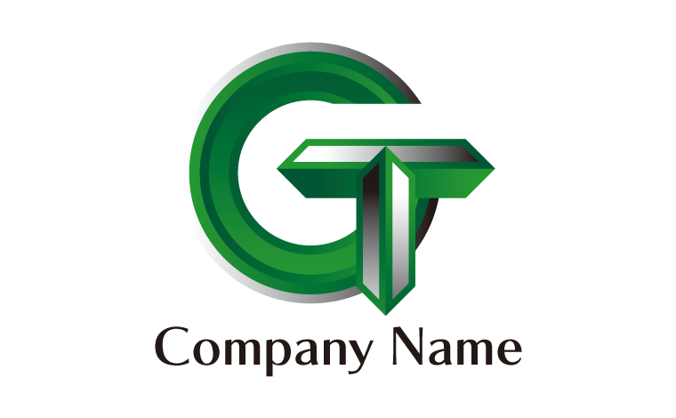 GT・アルファベット・イニシャル・かっこいい・重厚をイメージしたロゴデザイン