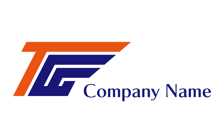 TFG・アルファベット・イニシャル・かっこいい・斜体をイメージしたロゴデザイン