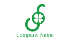 シンプルな文字とクローバー