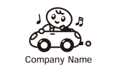 こども・音符・楽しい・車・かわいいをイメージしたロゴデザイン