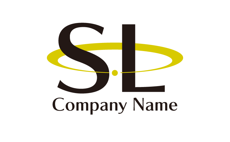 SL・アルファベット・イニシャル・シンプル・輪っかをイメージしたロゴデザイン