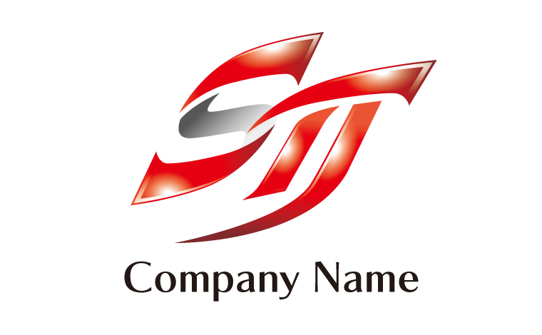 STJ・アルファベット・イニシャル・光沢感・かっこいいをイメージしたロゴデザイン