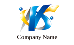 NS・アルファベット・イニシャル・絆・繋がりをイメージしたロゴデザイン