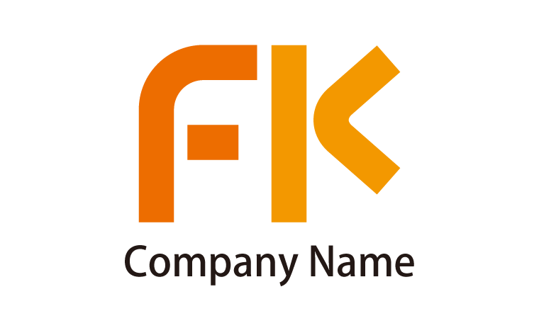 FK・アルファベット・イニシャル・シンプル・やわらかいをイメージしたロゴデザイン