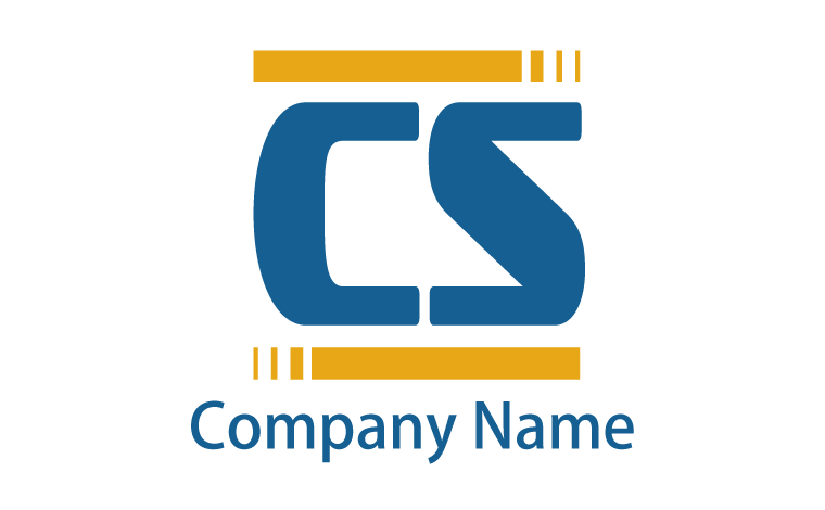 CS・アルファベット・イニシャル・四角形・メモリをイメージしたロゴデザイン