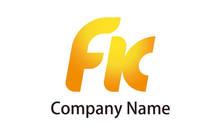 FK・アルファベット・イニシャル・かわいい・ソフトをイメージしたロゴデザイン
