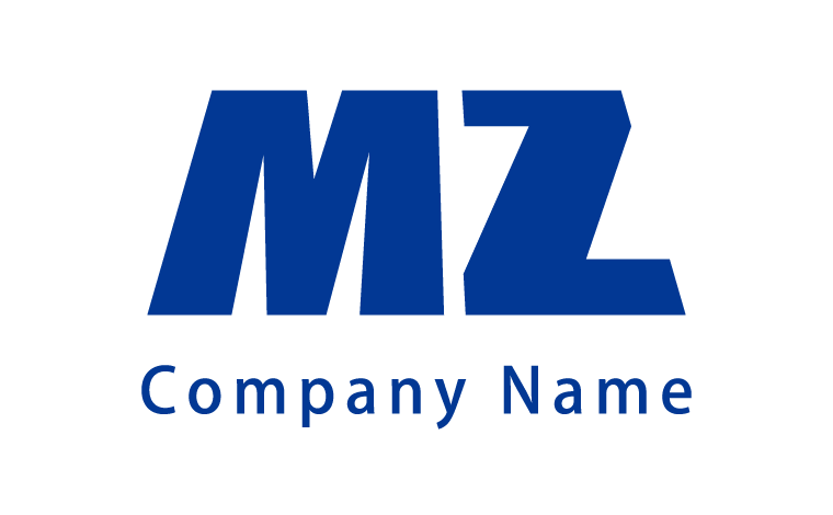 MZ・アルファベット・イニシャル・誠実・安定感をイメージしたロゴデザイン