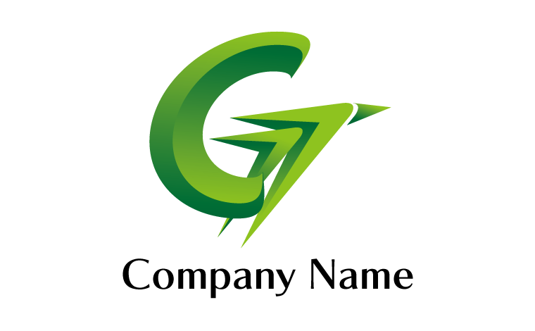 GT・アルファベット・イニシャル・鋭角・立体的をイメージしたロゴデザイン