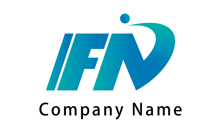 FN・アルファベット・イニシャル・人・さわやかをイメージしたロゴデザイン