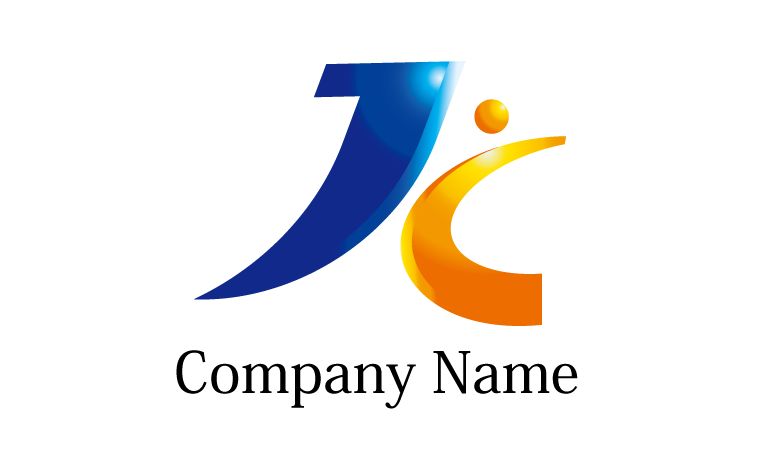 JC・アルファベット・イニシャル・活発・活動的をイメージしたロゴデザイン