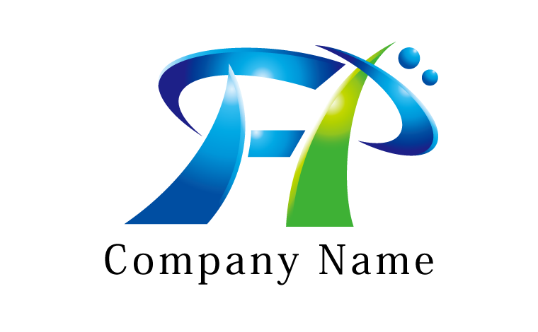 FP・アルファベット・イニシャル・支援・発展をイメージしたロゴデザイン