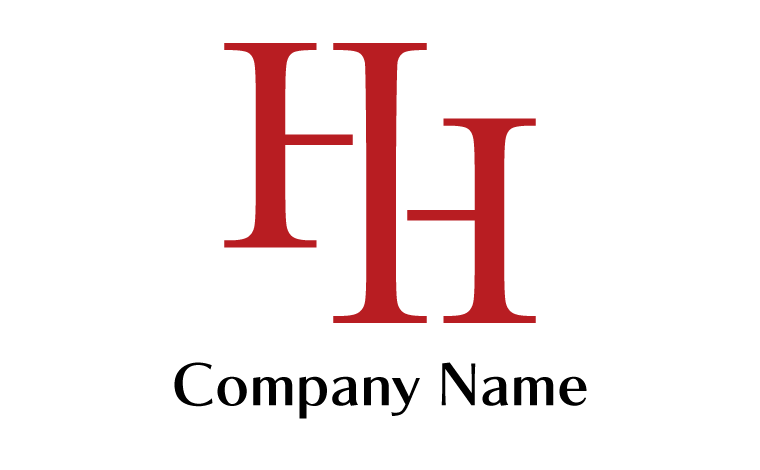 アルファベット・イニシャル・H・I・高低差・向上をイメージしたロゴデザイン