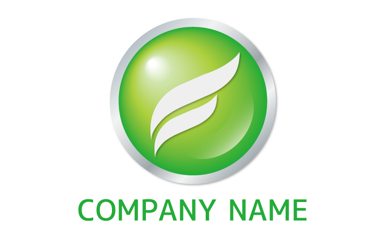 羽・風・丸・エコ・メタリックをイメージしたロゴデザイン