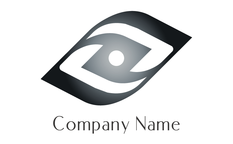 ひし形・モノトーン・目・eye・クール・信念をイメージしたロゴデザイン