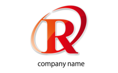 リング・輪っか・向上心・アルファベット・イニシャル・Rをイメージしたロゴデザイン