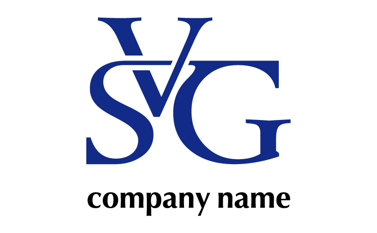 アルファベット・イニシャル・SとVとG・繋がり・連結・合同・結束をイメージしたロゴデザイン