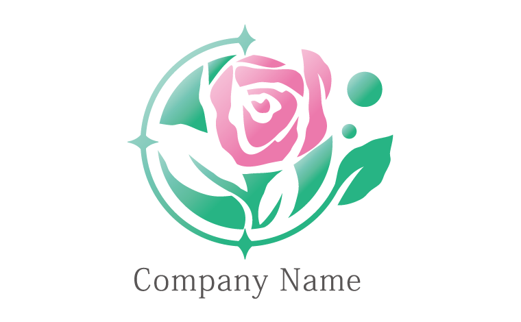 植物・フラワー・薔薇・ローズ・エレガント・癒しをイメージしたロゴデザイン